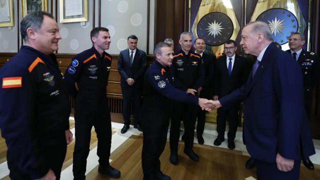 Başkan Erdoğan, Ax-3 Uzay Misyonu mürettebatını kabul etti