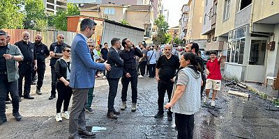 Başkan Gökhan Yüksel’den Yangın Mağduru Aileye Geçmiş Olsun Ziyareti