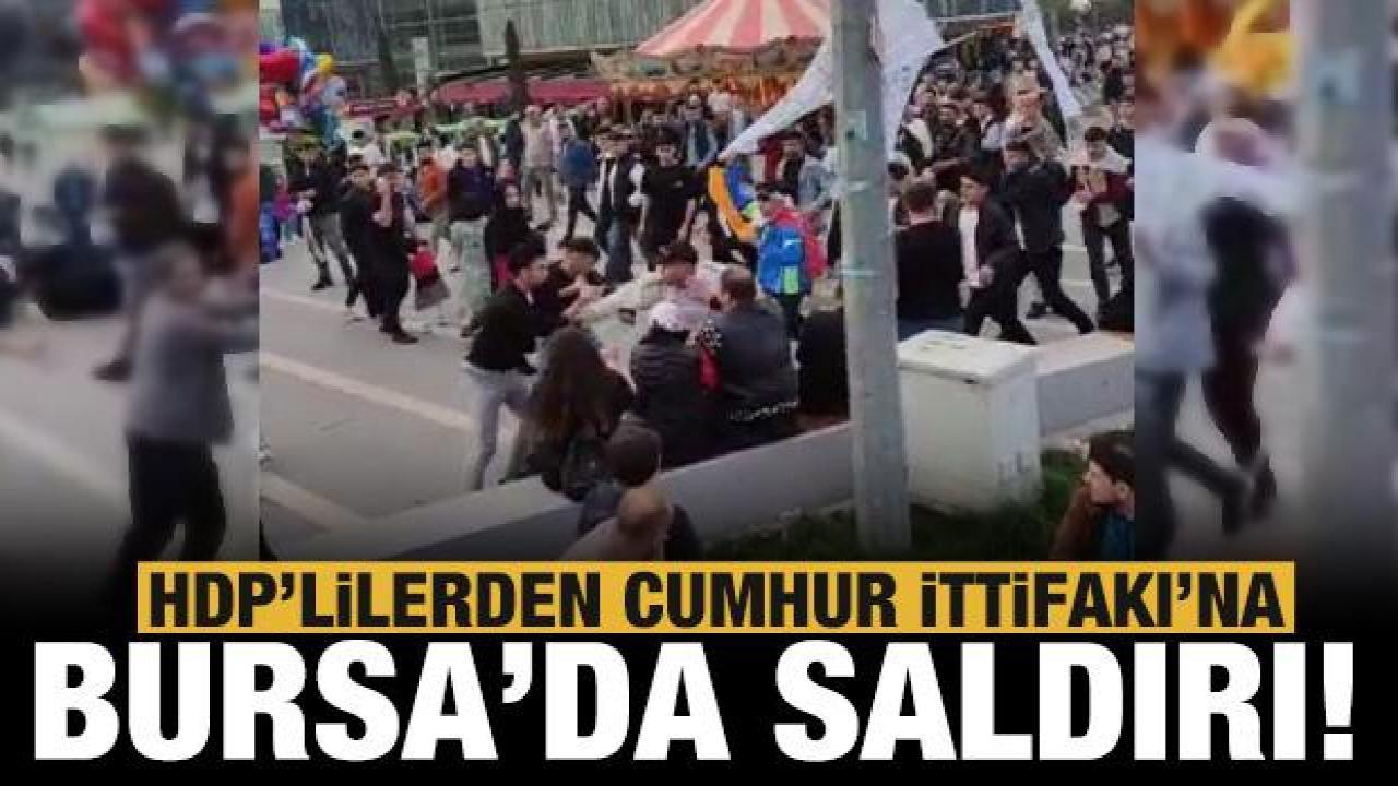 Bursa'da HDP'lilerden Cumhur İttifakı destekçilerine saldırı!