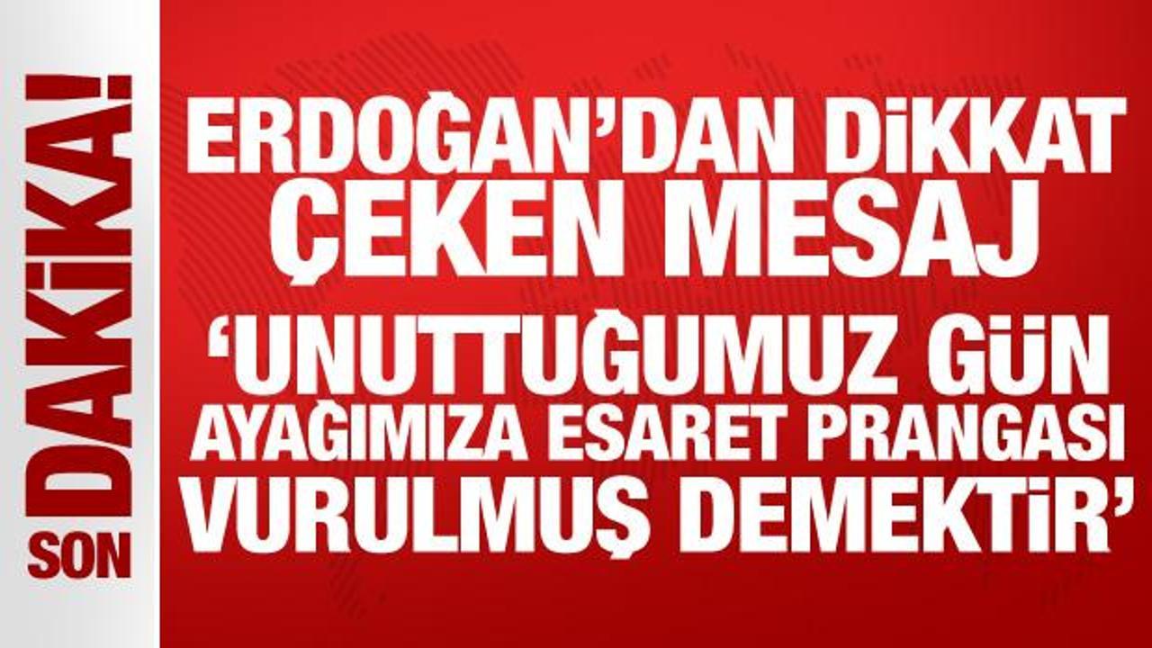Cumhurbaşkanı Erdoğan'dan İstiklal Marşı mesajı