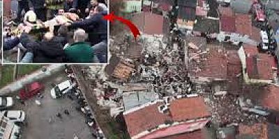 Fatih’te Korkutan Çöküş: Bina Bir Anda Yerle Bir Oldu