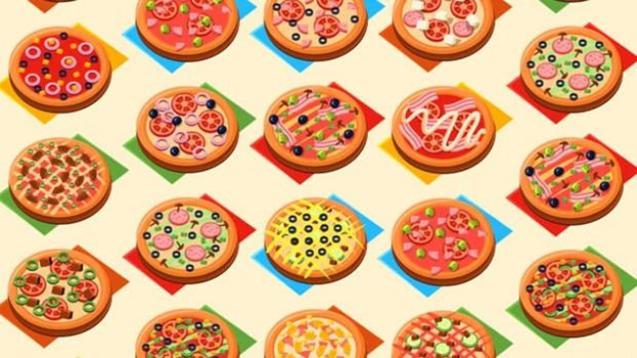 Görsel hafıza testi: 10 saniyeden kısa sürede eşi olmayan pizzayı bularak testi başarılı şekilde geçebilecek misin?