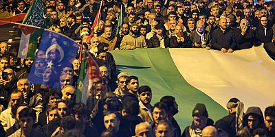 İsrail Başkonsolosluğu Önünde Gazze ve Özgürlük Filosu Protestosu