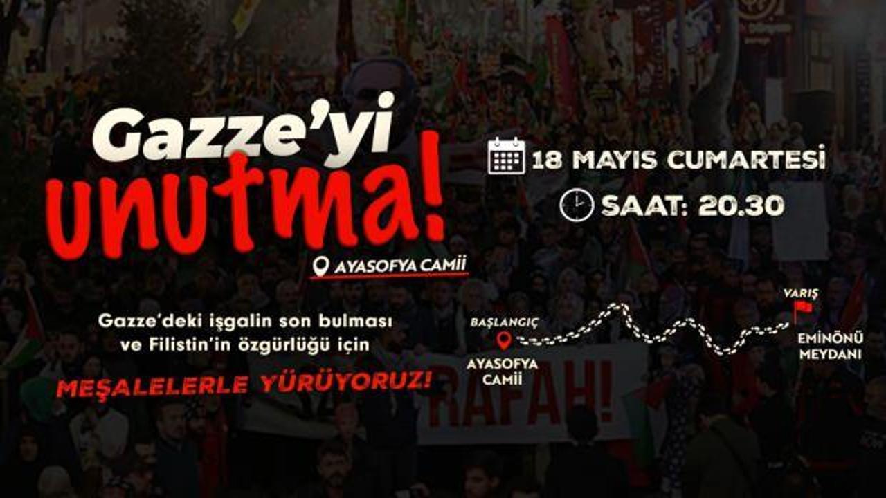 İstanbul Gazze için yürüyecek