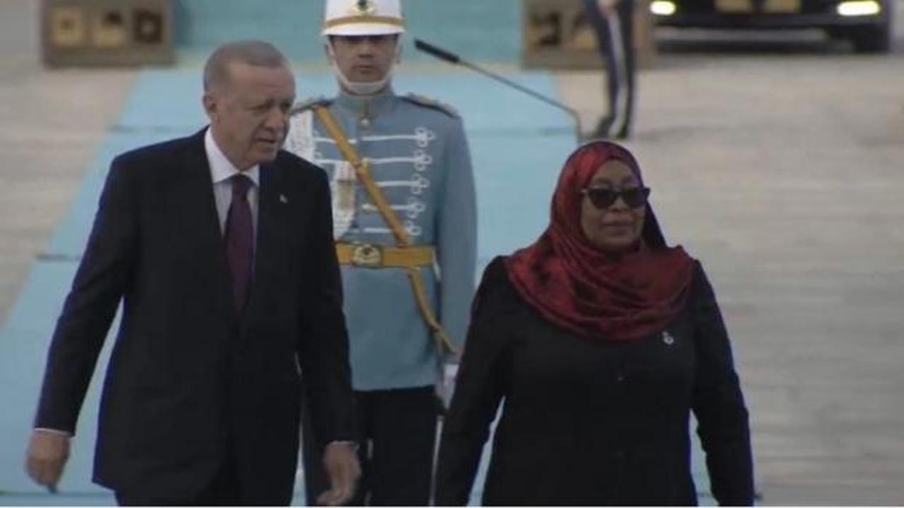 Tanzanya Cumhurbaşkanı Ankara'da: Resmi törenle karşılandı