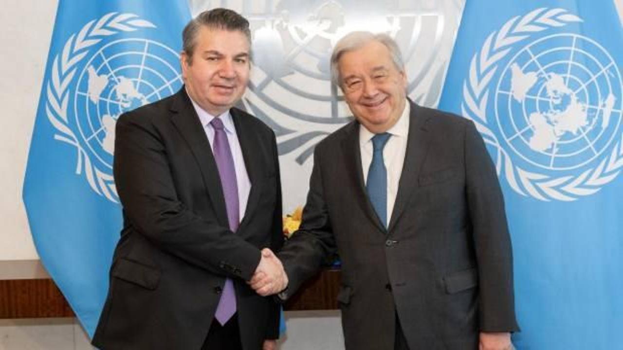 Washington Büyükelçisi Sedat Önal'dan BM Genel Sekreteri Guterres'e veda ziyareti