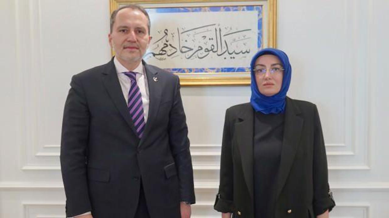 YRP Genel Başkanı Erbakan, Sinan Ateş'in eşi Ayşe Ateş'le görüştü